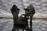 XQ Black Diamonds Full Cover Design Dance Heels