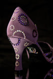 XQ Lavender Bubbles Design Dance Heels