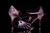 XQ Lavender Bubbles Design Dance Heels